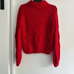H&M Vibrant Red Knit Sweater